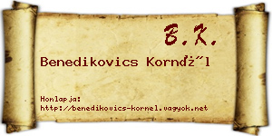 Benedikovics Kornél névjegykártya